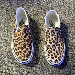 Vans Leopard Print Slip-On Shoes